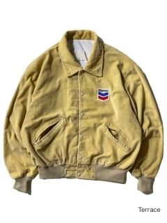 70s DeLONG Corduroy Stadium Jacket CREEM YELLOW 