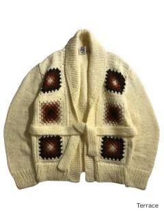 70's KENNINGTON Shawl Collar Knit Jacket 