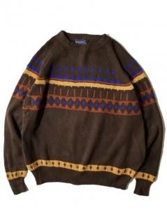 80's ROBERT BRUCE Nordic Sweater XL