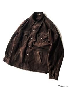 90's Stitch Design Suede Jacket