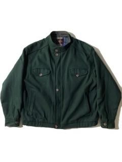 90's Jmperial Stand Collar Melton Jacket MOSS GREEN