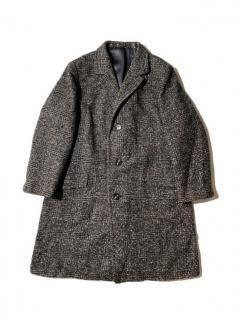 80's Euro Salt&Pepper Tweed Chesterfield Coat