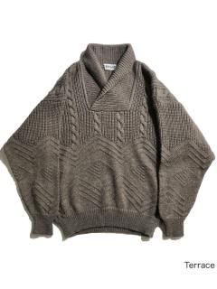 80's BALLY Mohair Blend Shawl Collar Knit MADE IN ITALY