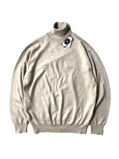 TWO AND HALF 100% Merino Wool Turtleneck Knit IVORY ̤