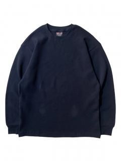 BAY SIDE 7.5oz Heavy Weight Thermal Shirt NAVY Size MEDIUM ̤