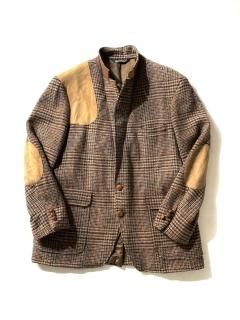 80's ORVIS Elbow/Shoulder Patch Glen Check Tweed Tailored Jacket