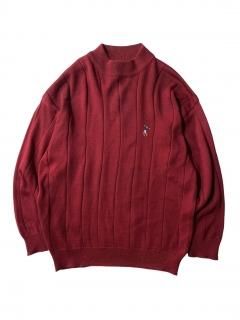 90's PACO CALVARI Mock-neck Knit BURGUNDY