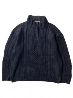 90's Shades of Aran IRELAND Half-zip Alan Knit