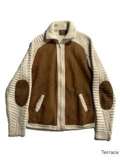 80's Knit/Suede Swich Jacket MADE IN CANADA