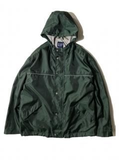 90's OLD GAP Nylon Hooded Jacket GREEN