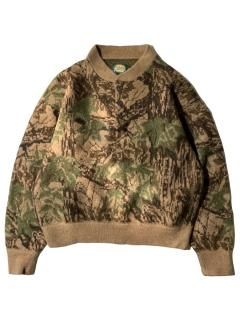 90's Cabelas Henry-neck Treecamo Knit