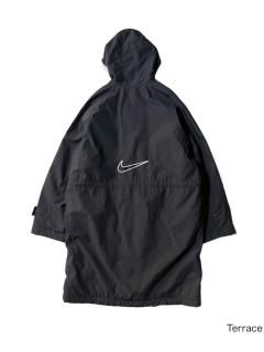 90's NIKE Nylon Hooded Coat BLACK 
