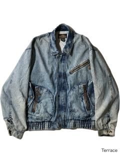 90's Denim Bomber Jacket