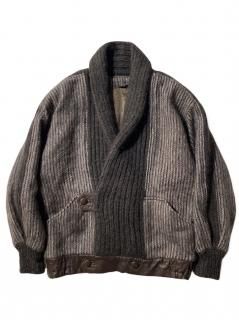 80's Euro Mohair Blend Shawl Collar Knit Jacket MADE IN IRELAND