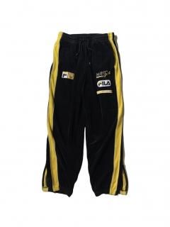 FILA Velours Easy Pants BLACK/YELLOW