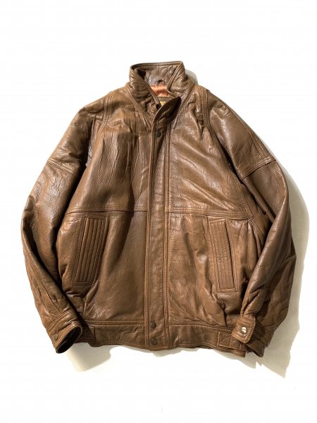 90’s meloce Lamb Leather Jacket BROWN - Lemontea Online Shop