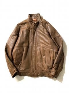 90s meloce Lamb Leather Jacket BROWN