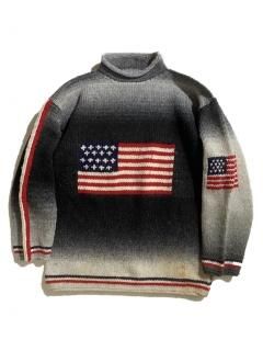 Stars and Stripes Roll-neck Knit
