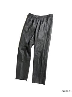 90's Euro Leather Pants STONE GRAYʼW32 L30