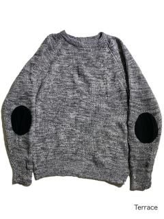 90's IRONWOOD TRADING COMPANY Elbow Patch Melange Knit
