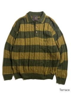 90's POLLINE Knit Polo MADE IN ITALY