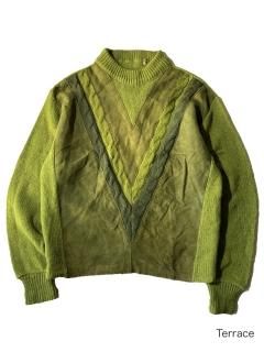 60's Mock-neck Swich Knit