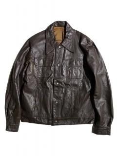 80's Tracker Type Leather Jacket BITTER BROWN ɥݥåդ