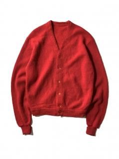 60's~70's Vintage Alpaca Cardigan RED