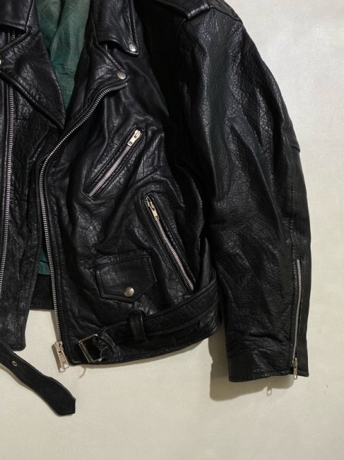 80's BERTO LUCCI Leather Riders Jacket BLACK - Lemontea Online Shop