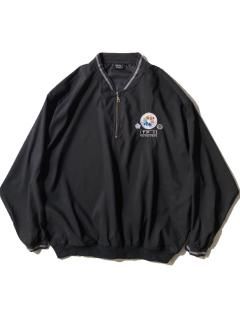 90's AKWA Peach Skin Pullover BLACK MADE IN U.S.A.