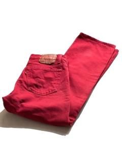 90's Levi's 501 Denim Pants RED MADE IN U.S.A. W31