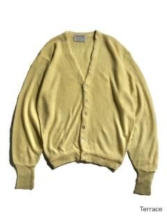 80s JEFFLINKS Acrylic Cardigan YELLOW MADE IN U.S.A.