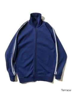 80's Rayon Blend Track Jacket NAVY