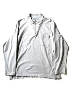 90's Eddie Bauer Half Zip Sweat Polo GRAY
