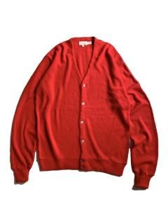 70s THE FOX COLLECTION Orlon Acryl Cardigan RED MADE IN U.S.A.