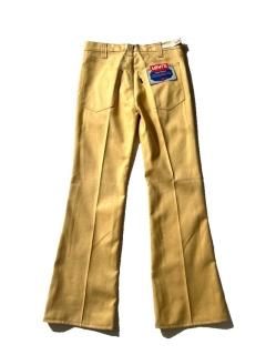 70's〜80's DEAD STOCK Levi's STA-PREST 646 Bell-Bottom Slacks CREAM YELLOW ( W32 L31)