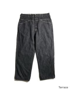 90's MARITHE FRANÇOIS GIRBAUD Buggy BLACK Denim Pants (W40 L30) 