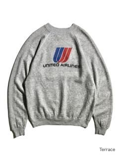 80s UNITED AIRLINES Print Sweat MADE IN U.S.A.