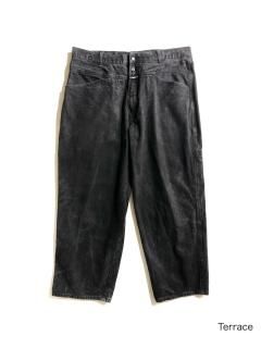 90's MARITHE FRANÇOIS GIRBAUD Buggy BLACK Denim Pants (W41 L30) 