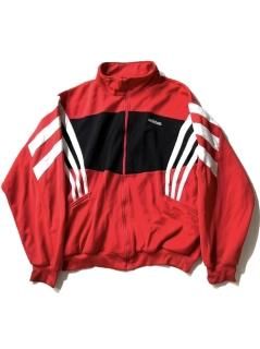 90's adidas Track Jacket BLACK/RED/WHITE