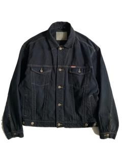 90's Euro Black Denim Jacket 