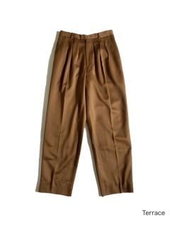 KENZO 3in-tuck Gabardine Slacks BROWN   ( W29 L30 )