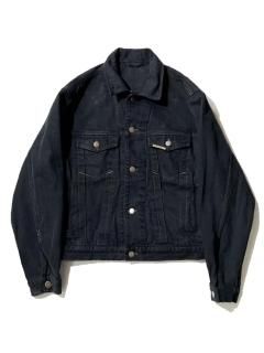 90's Tracker Type Black Denim Jacket 
