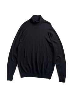 BANANA REPUBLIC Merino Wool Turtle-neck Knit BLACK MADE IN U.S.A.