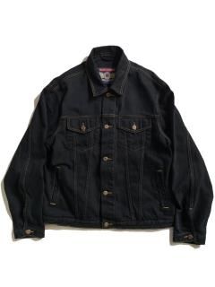 90's BASIC SERIES Tracker Type Black Denim Jacket 