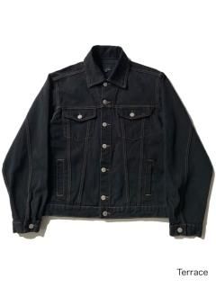 90's Euro Black Denim Jacket 