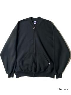 80~90s RUSSELL ATHLETIC Sweat Zip-up Jacket BLACK XXL