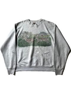 90's Deer Print Sweat