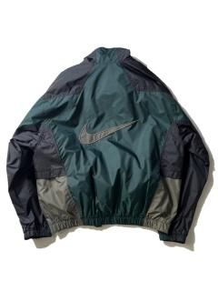 90's NIKE Nylon Zip-up Jacket GREEN/BLACK/KHAKI