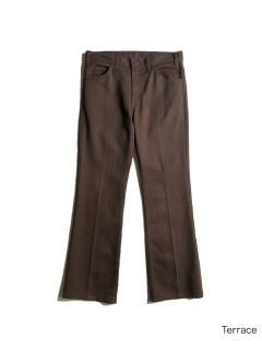 80's Unknown Brand Polyester/Cotton Flare Pants BROWN ( W32 L31)